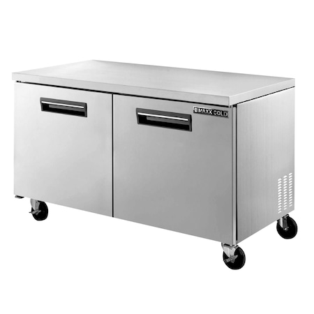 Maxx Cold Freezer 12 cu.ft., Double Door, Undercounter Commercial, Stainless Steel MXCF48U